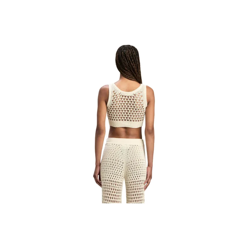 PALM ANGELS Sequin embellished Knitted Crop Top-2