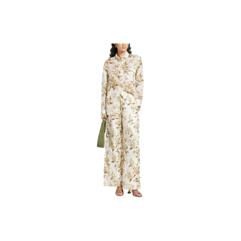 Zimmermann Golden Relaxed Floral Printed Pants-1