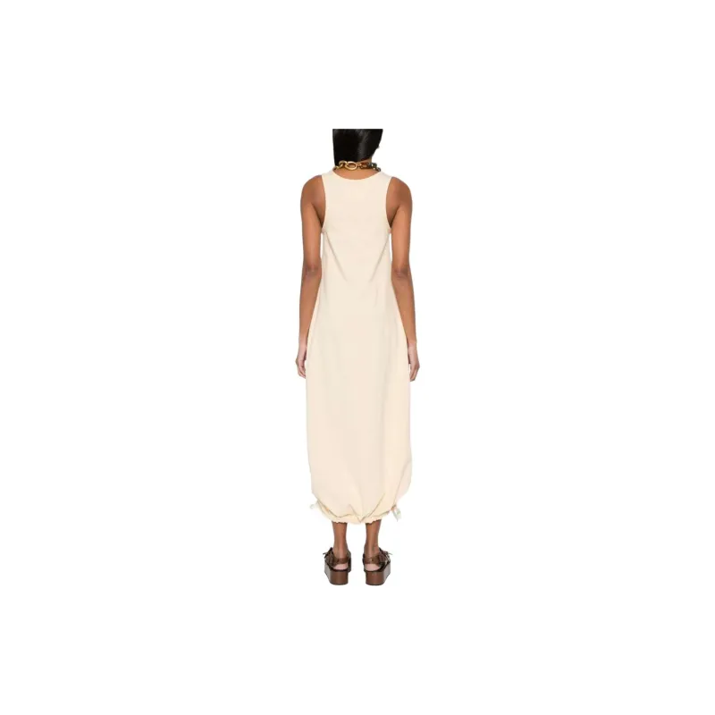 JIL SANDER Monogram embroidery Jersey Maxi Dress-1