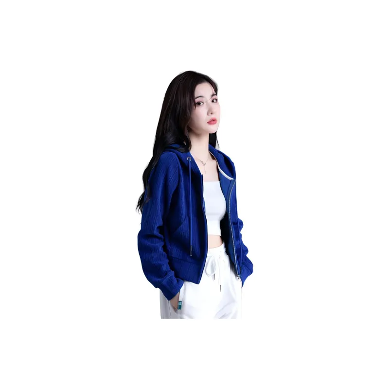 You Cow Me Pants Cropped Coats Women's Klein Blue-2