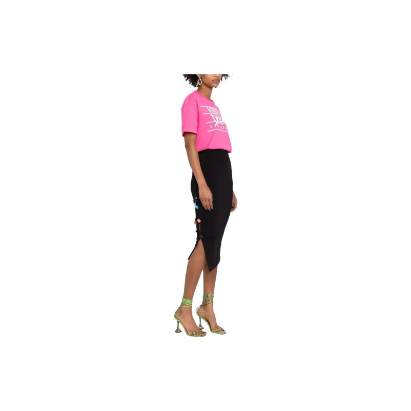 VERSACE SS22 Casual Long Skirt Women's Black-3
