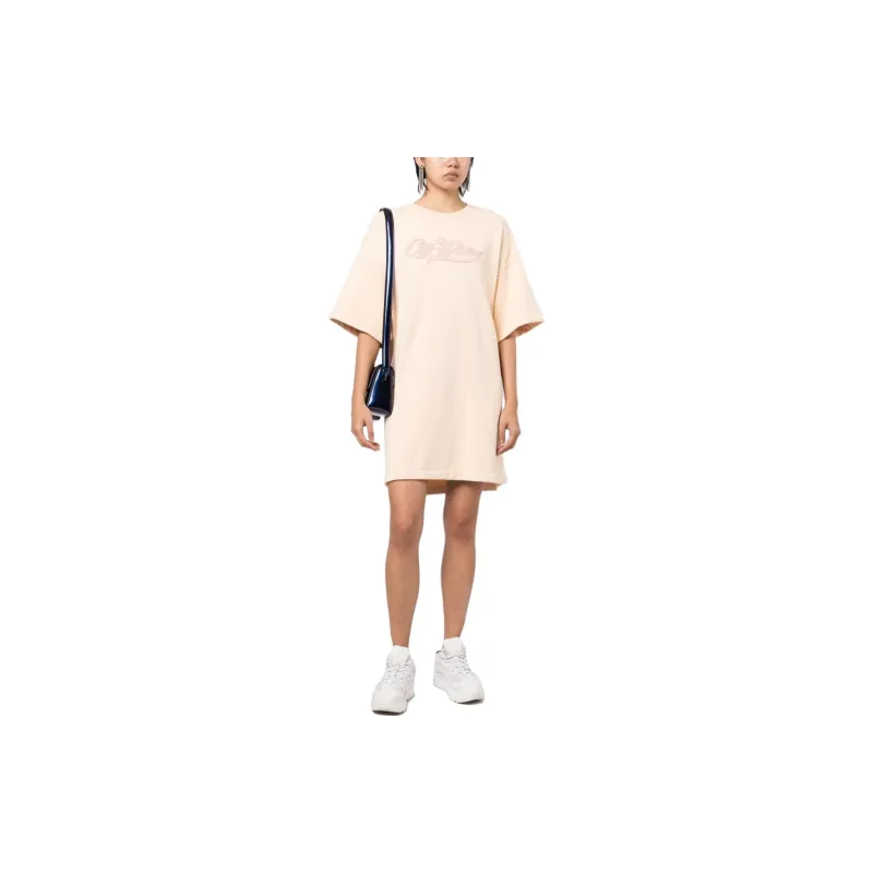OFF WHITE Short Sleeved Dress Women's-1