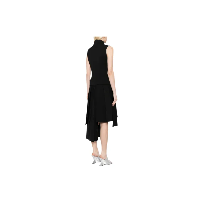 OFF WHITE Pleated skirt Buckled Dress-2