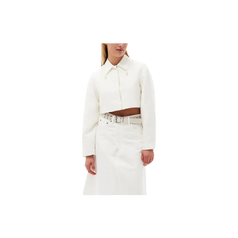 GANNI Slub Cropped Jacket-3