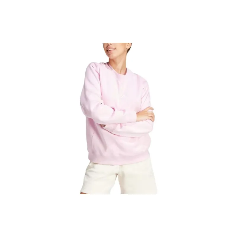 Adidas Embroidered French Terry Sweatshirt Clear Pink-1