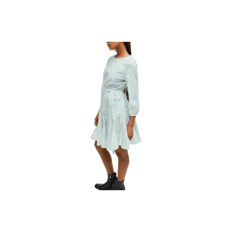 HUGO BOSS Long-Sleeved Dresses Women's Blue-3