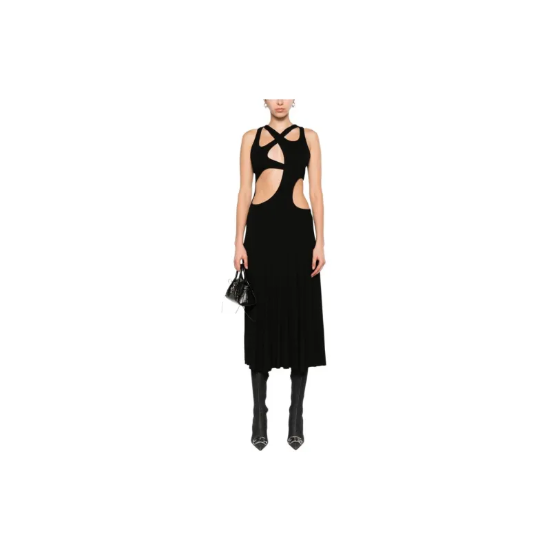 NATASHA ZINKO Cut out Ribbed Maxi Dress-1