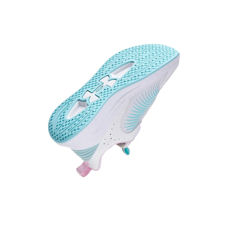 Under Armour Slip Resistant Anti Kick Wear Resistant Breathable Lightweight Warm Running Shoes Black White Kids'-12