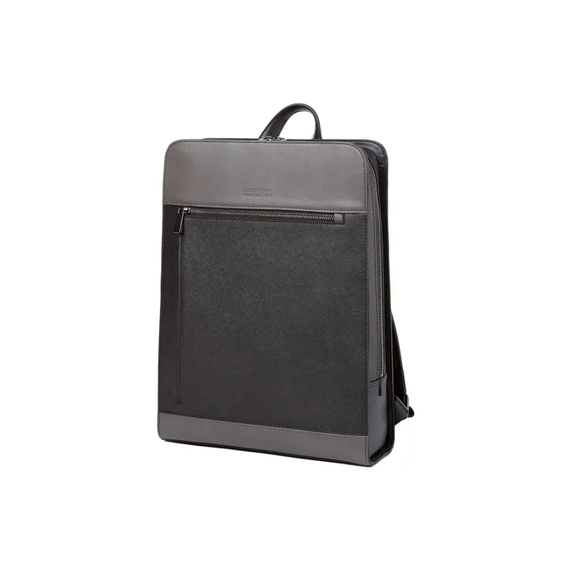 AMERICAN TOURISTER Leather Backpack Unisex Black-1
