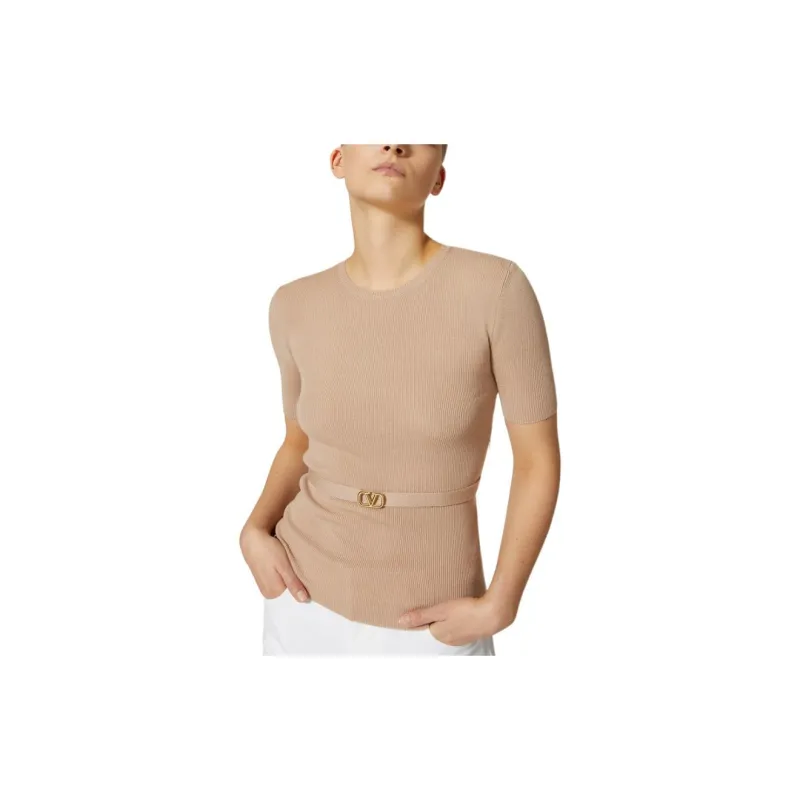 Valentino Logo Plaque Short Sleeved Jumper-6