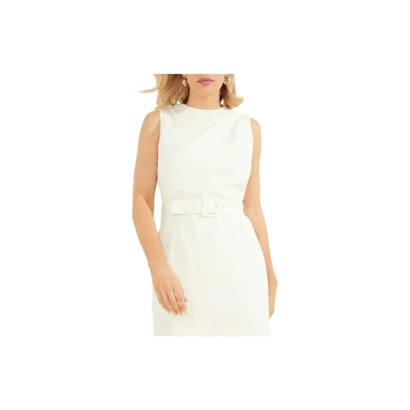 GUESS Sleeveless Dress Women's White-3