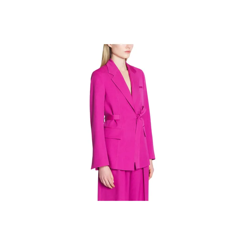 Lanvin Tied Waist Long Sleeved Tailored Blazer-2