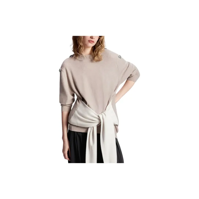 LOUIS VUITTON FW24 Long Sleeved Dress Women's Beige-3