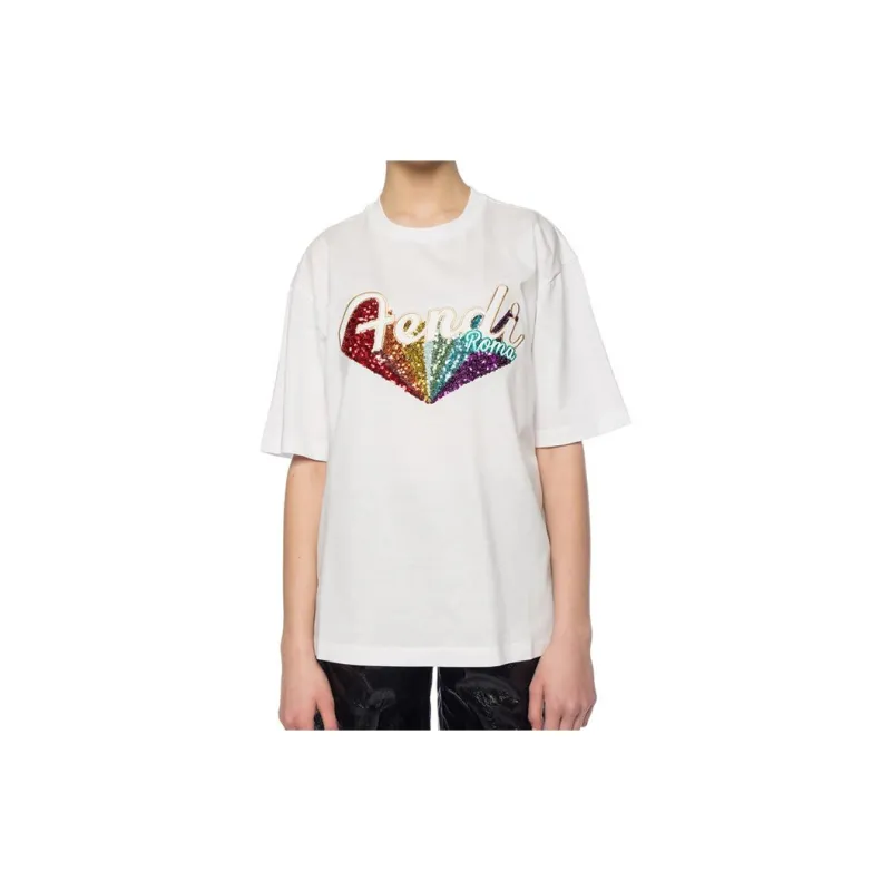 FENDI T Shirts Women's White-2