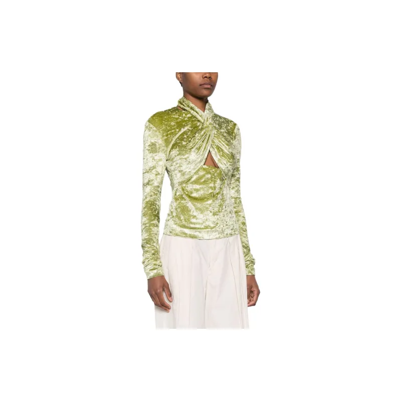 NANUSHKA Iride Twist-Front Crushed Velvet Top-3