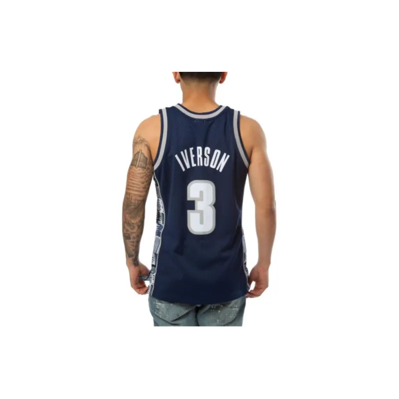 Mitchell & Ness Basketball Jersey Men's Dark Blue-4