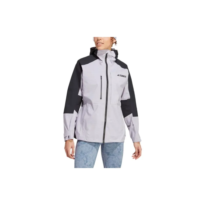 Adidas Terre Waterproof And Windproof Windbreaker Jacket Women's Silver-2