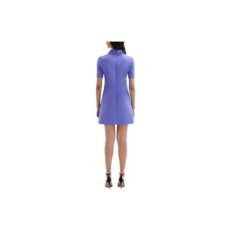 Oscar De La Renta Floral Guipure-collar Minidress-2