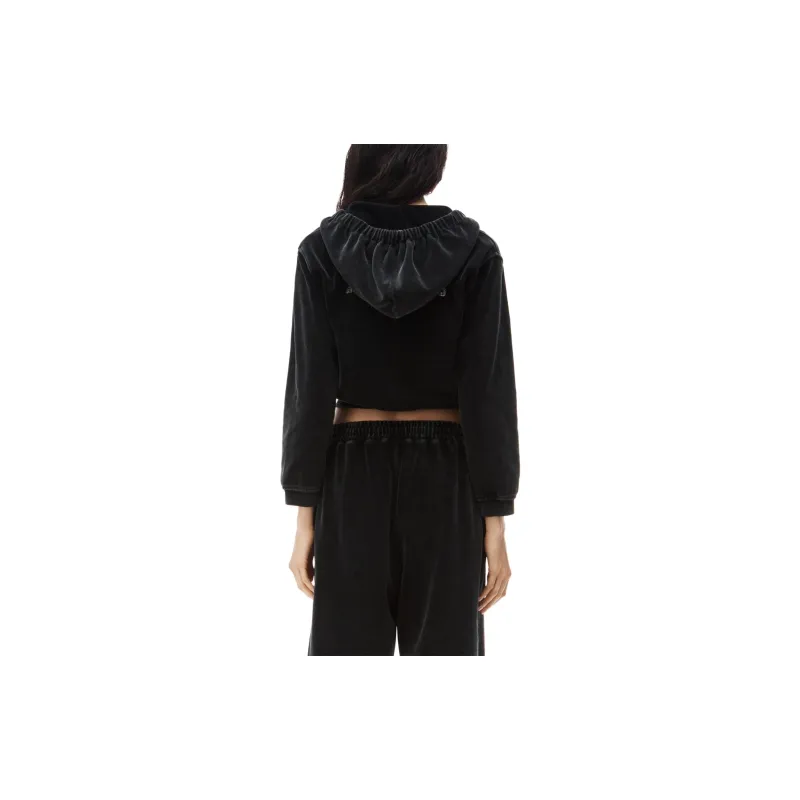 Alexander Wang Crystal embellished Zip up Hoodie-3