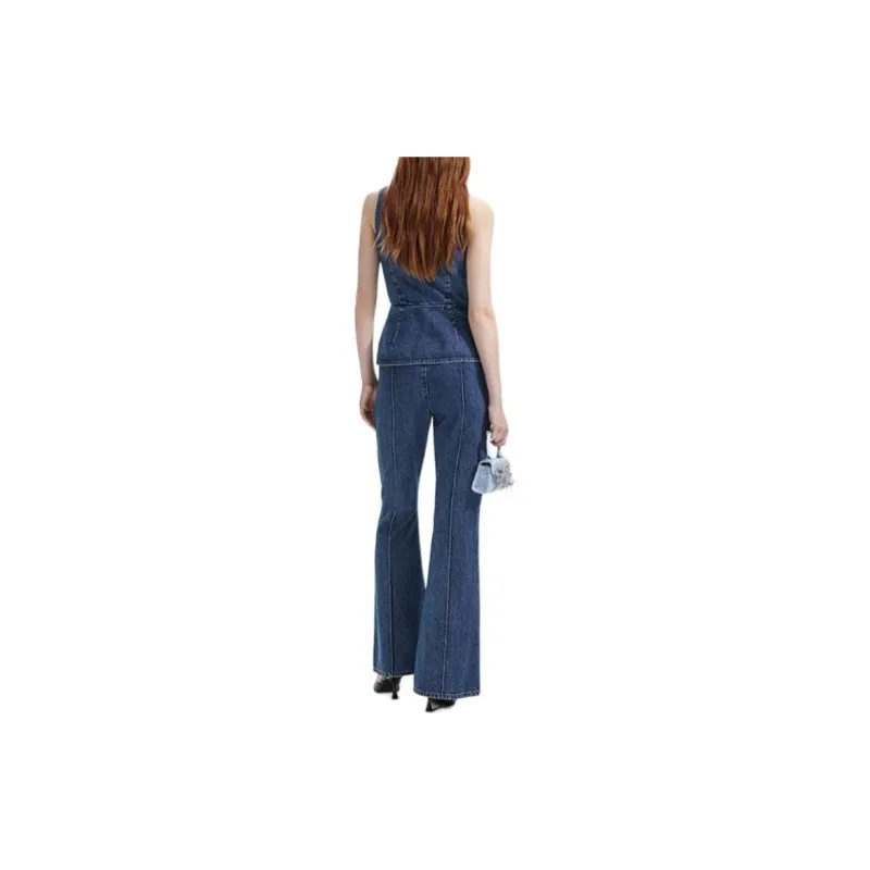 Self portrait Jumpsuit Women's Denim Blue-1
