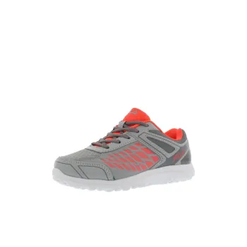 FILA KIDS Lightning Strike Durable Breathable Low Top Running Shoes Gray Red Kids'