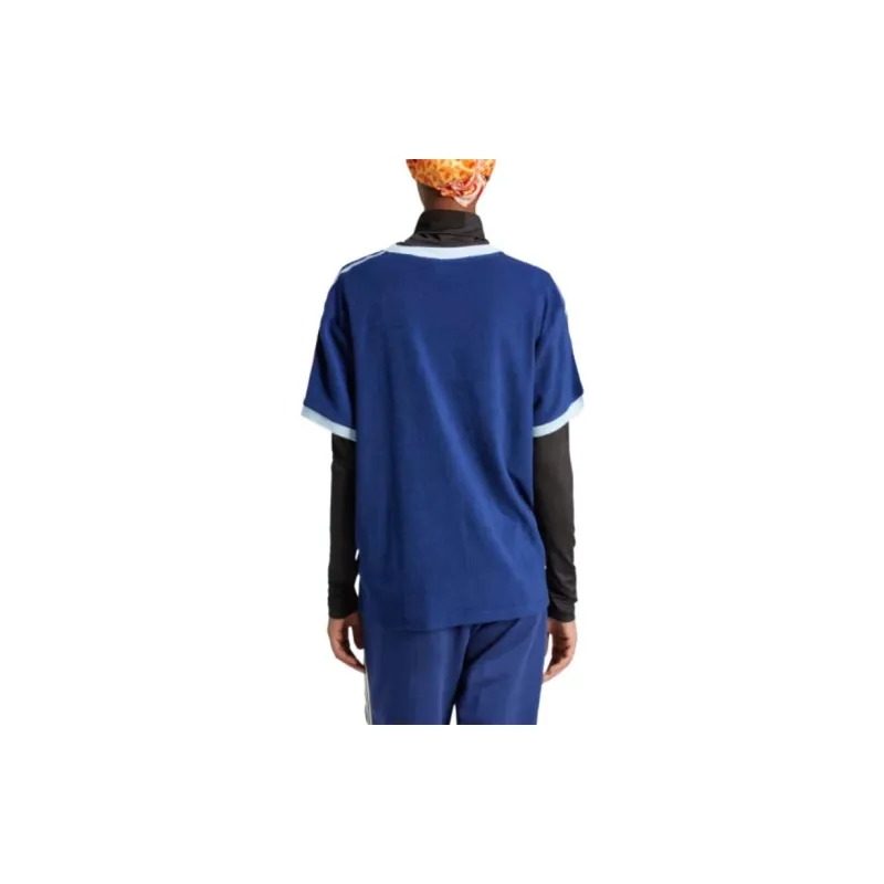 Adidas Originals Shamrock Retro Stripes T Shirt Women's Blue-2