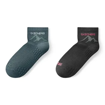 Skechers Mountain And Wild Outdoor Series Ankle Socks Unisex 2 Pack