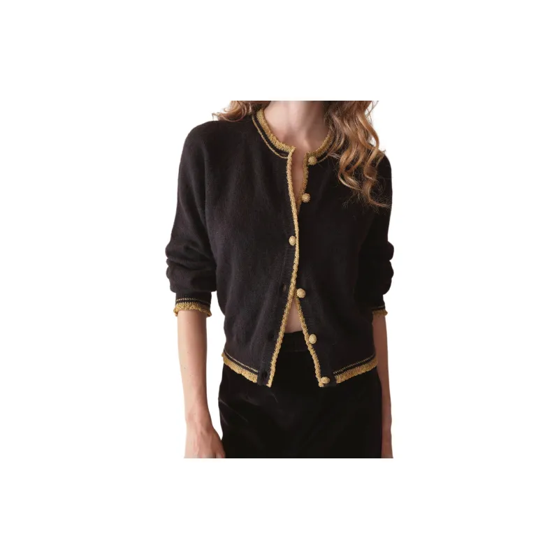 DOEN NATHALIA CARDIGAN Sweater Women's Black-1