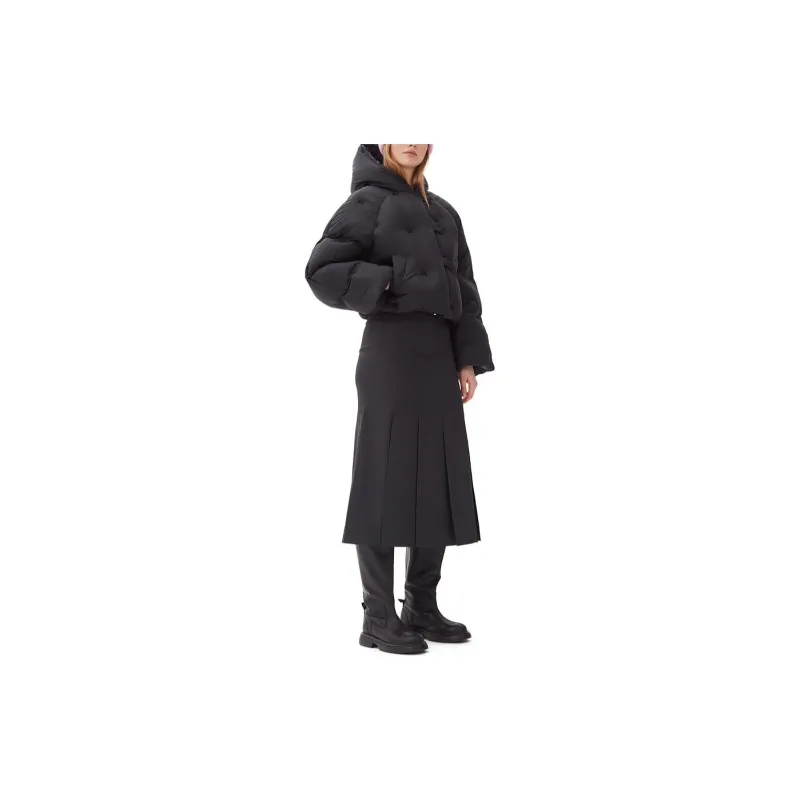 GANNI Short Tech Puffer Jacket-3