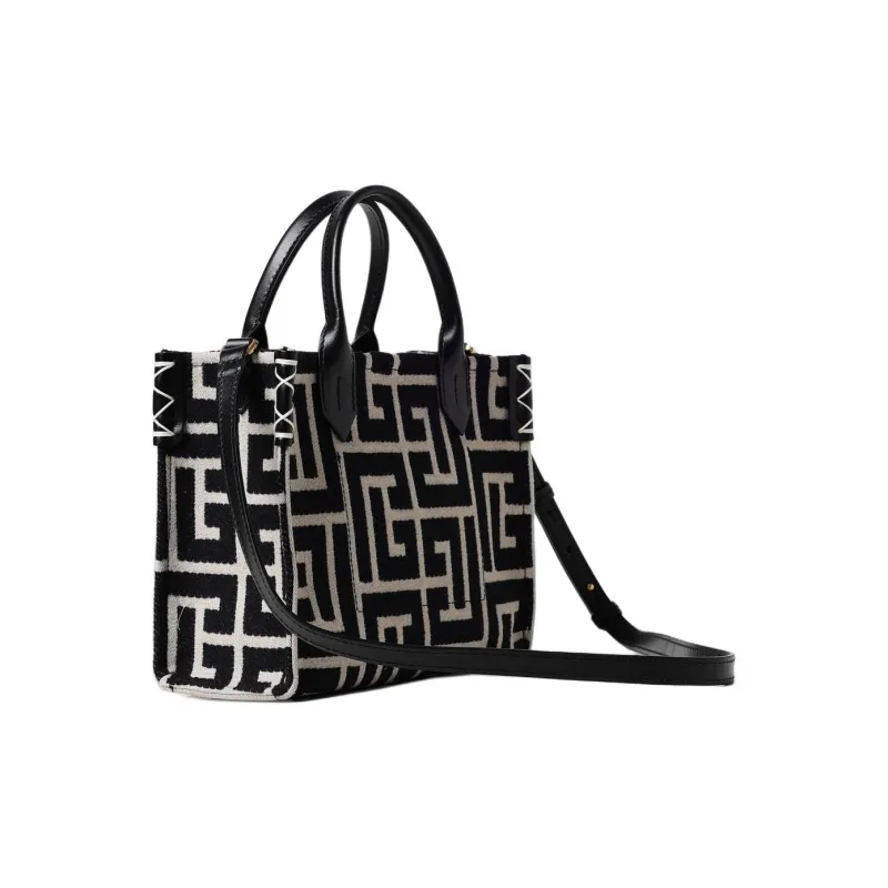 BALMAIN B Army Monogram Jacquard Small Tote Bag-1