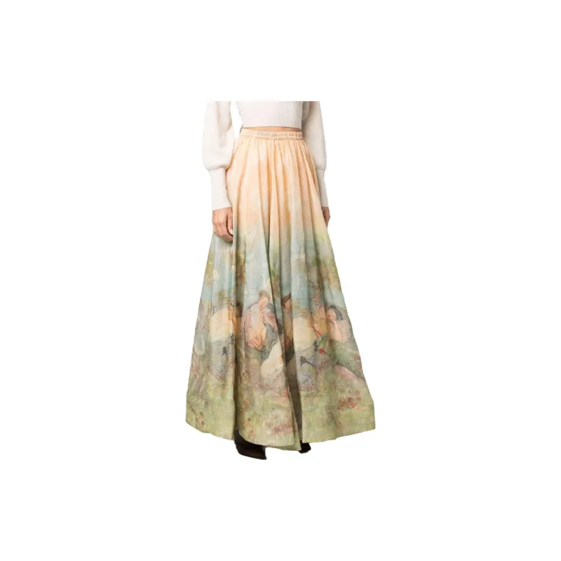 Zimmermann Luminosity Painterly print Maxi Skirt-2
