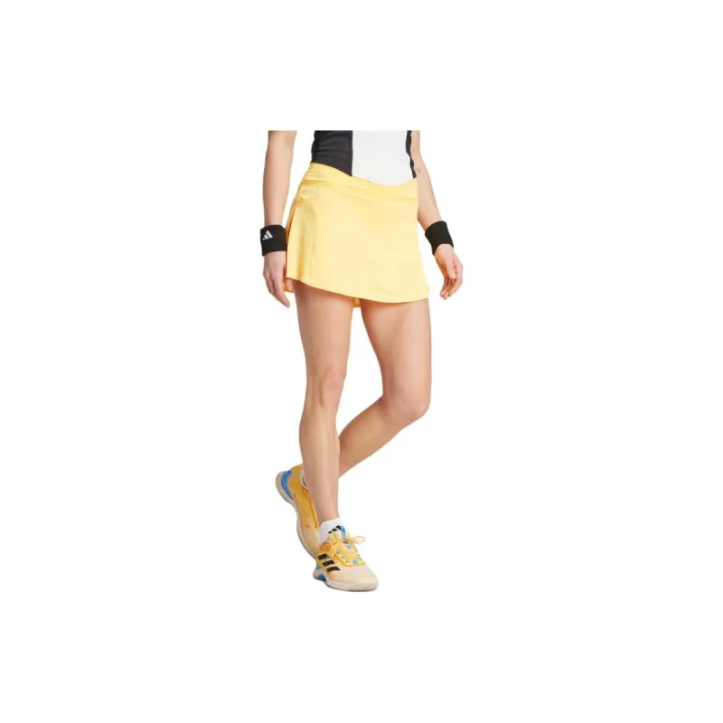Adidas Clothing Tennis Match Skirt Casual Short Skirts Women's Yellow-1