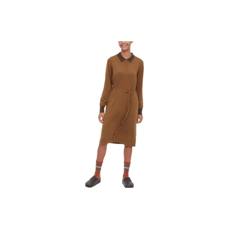 Marni X UNIQLO Marni Co-Branding Long-Sleeved Dresses Women's Brown-2