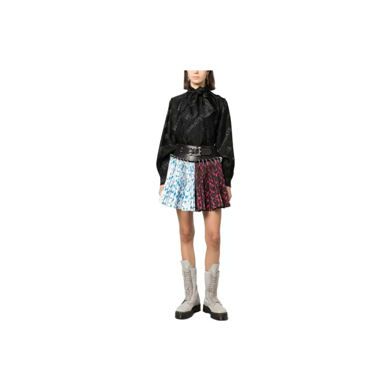 Vetements All Over Monogram Scarf Blouse-1
