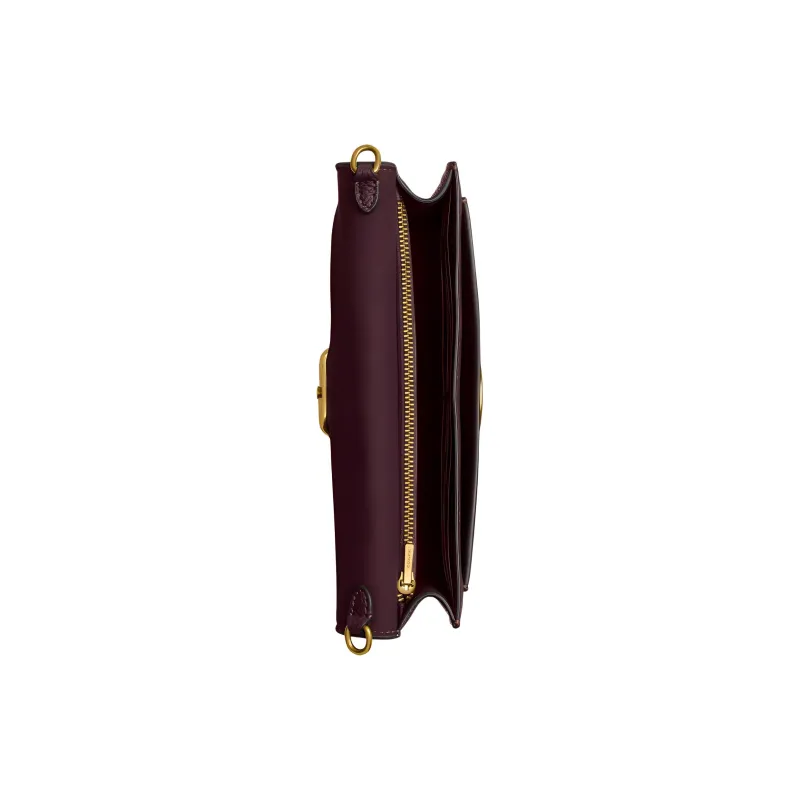 COACH Tabby Polished Litchi Grain Leather Shoulder Bag Crossbody Bag Small Size Women's Merlot-3