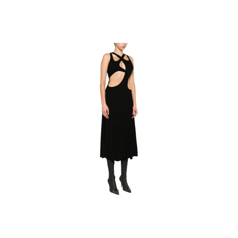 NATASHA ZINKO Cut out Ribbed Maxi Dress-3