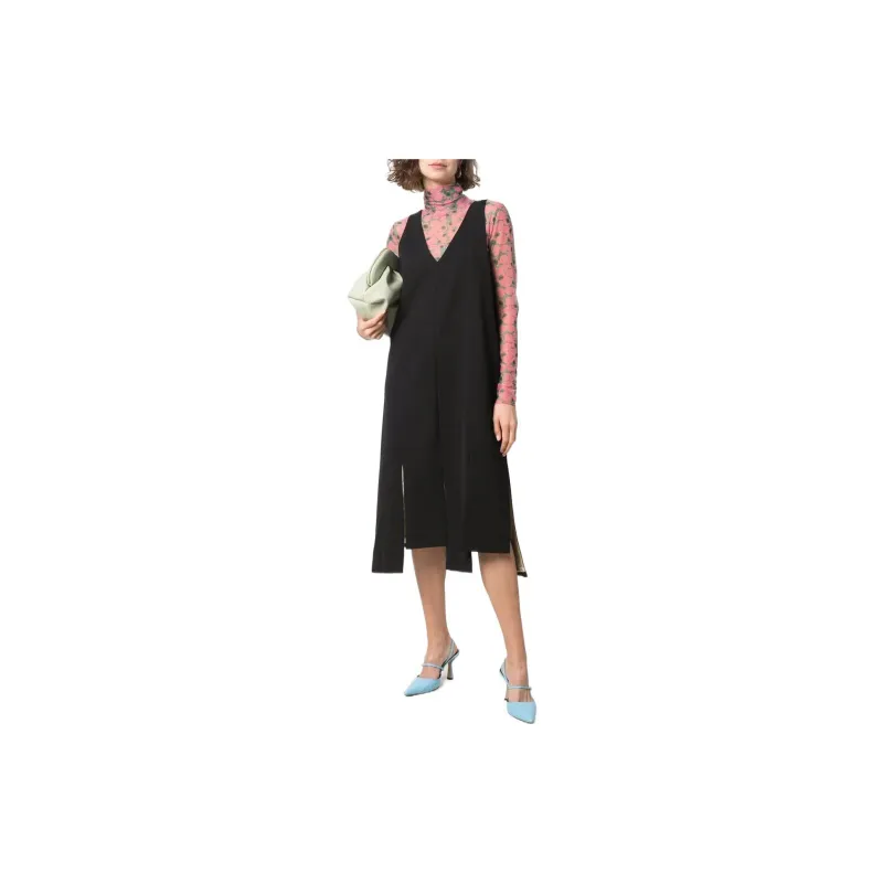 GANNI Sleeveless Dresses Women's Black-1
