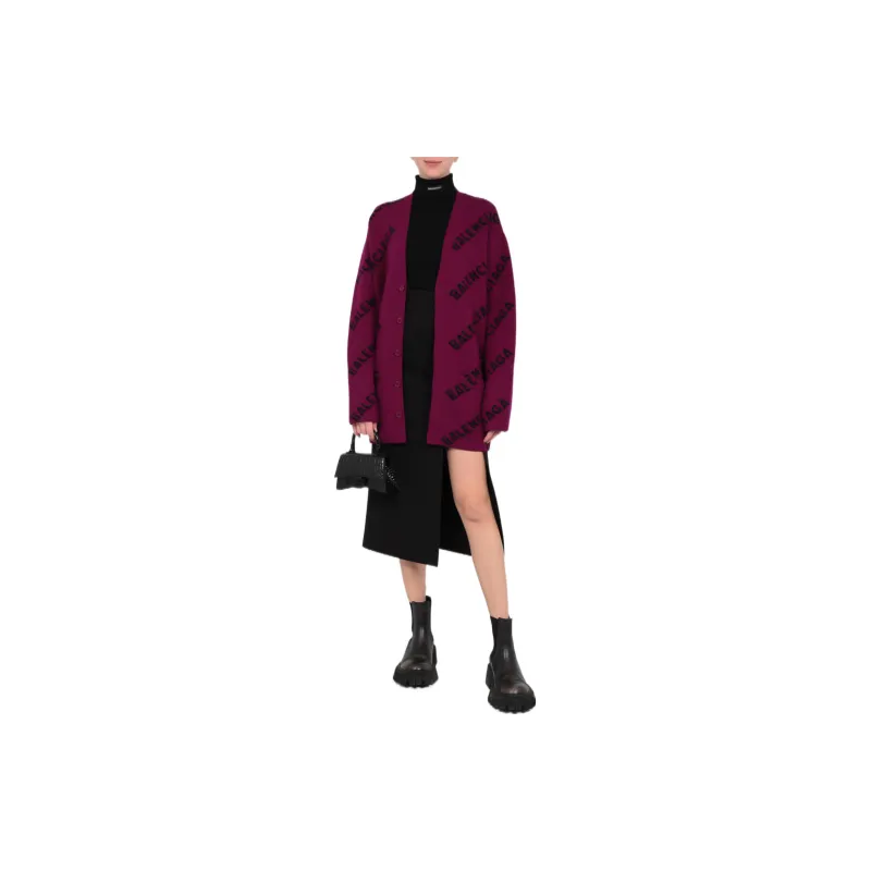 Balenciaga Cardigan 'Purple/Black'-2