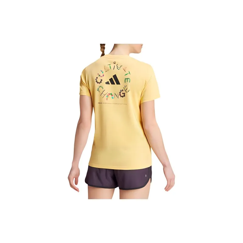 Adidas EARTH DAY T-Shirt Women's Yellow-2