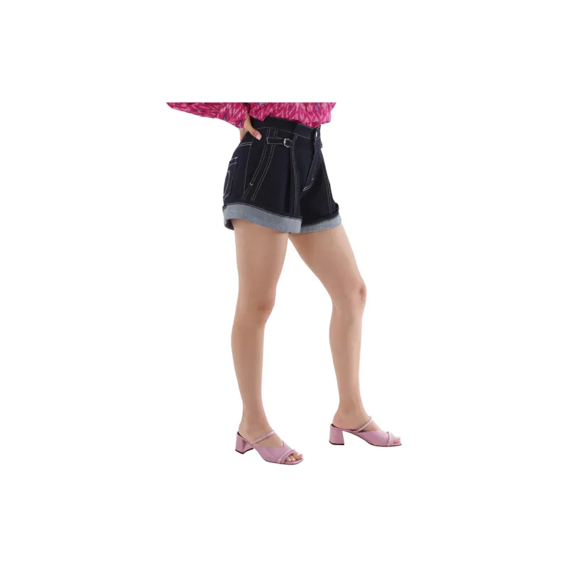 Chloe Denim Shorts Women's Dark Blue-5