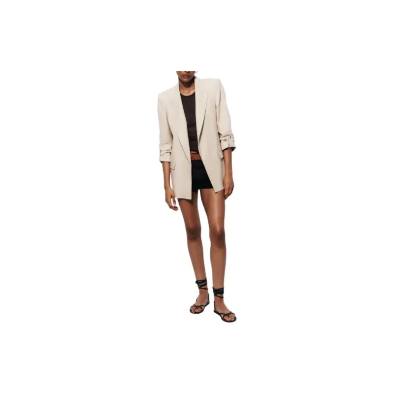 ZARA Business Suit Women's Beige-2