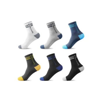 H-YXIANG Mid-Calf Socks Men's 6 Pack