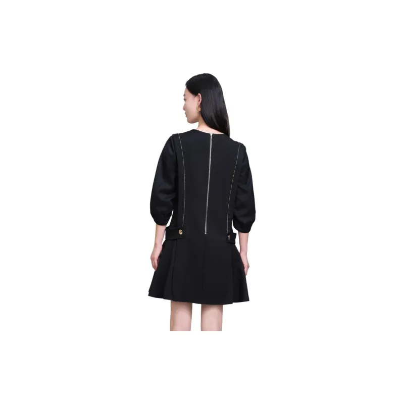 JZ. ANNAKRO Long Sleeved Dress Women's Floral Black-3