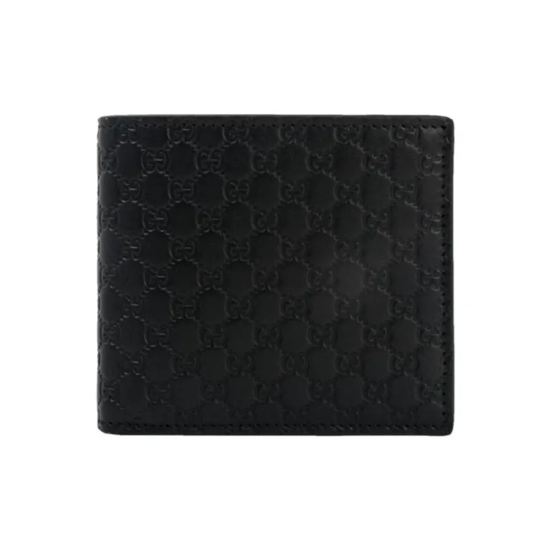 GUCCI Leather Wallet Men's Black-1