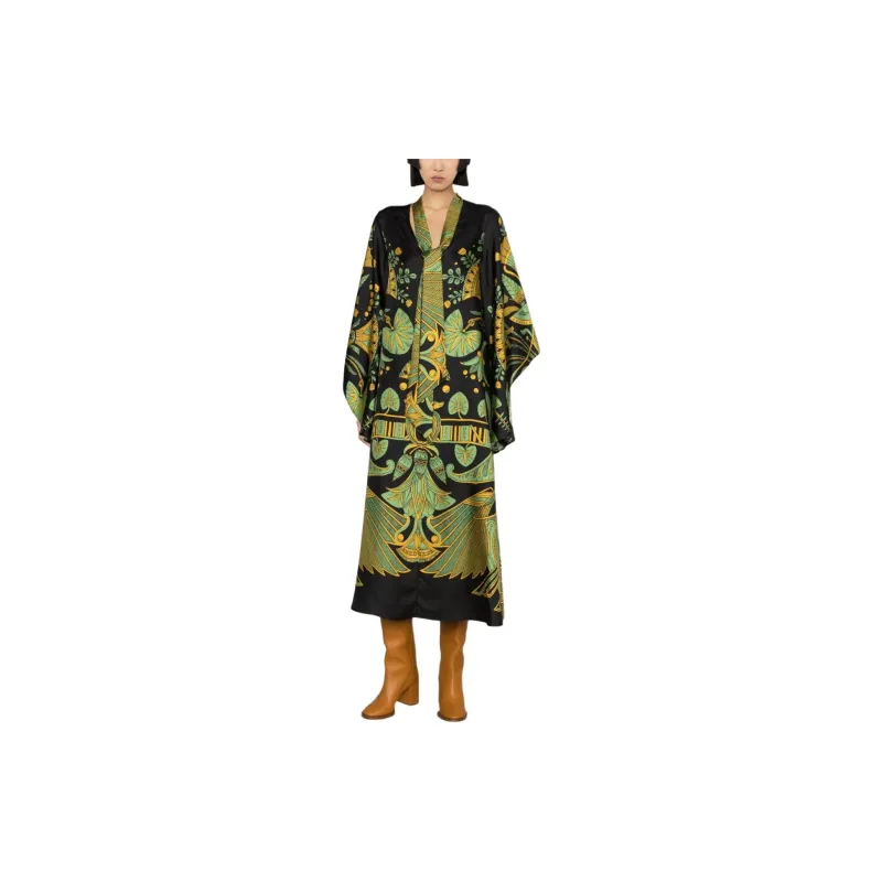 La DoubleJ Magnifico Silk Midi Dress-1