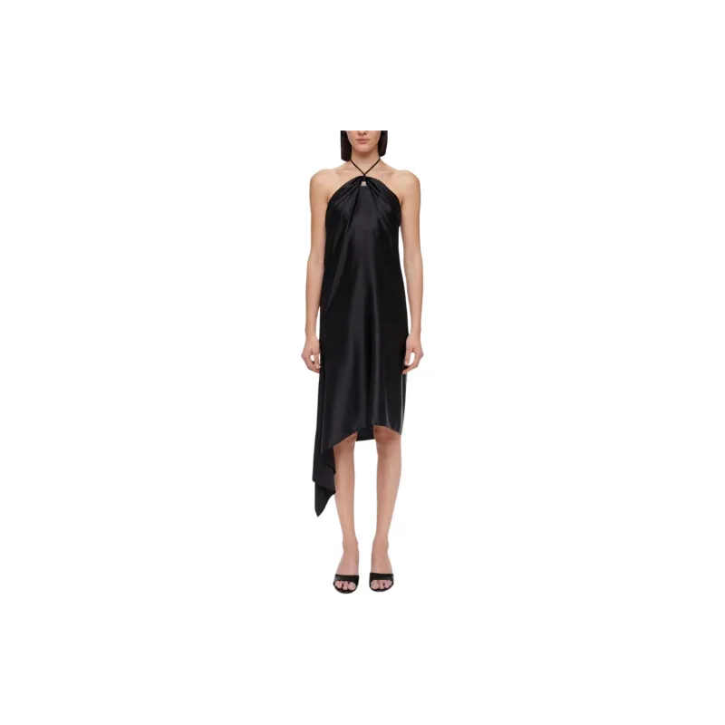 Ferragamo Asymmetric Satin Dress-1
