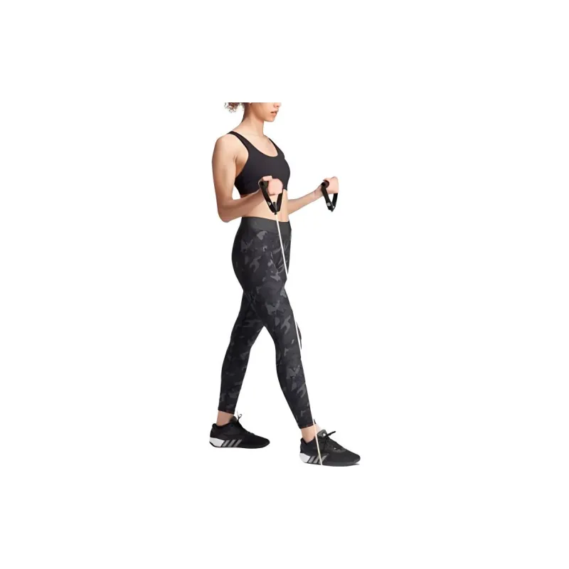Adidas Women's Techfit Camo 7/8 Leggings Grey Six/Carbon-3