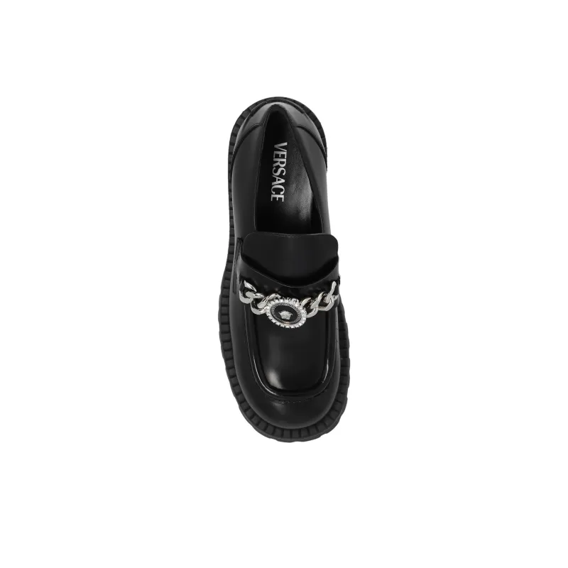 VERSACE Loafers Women's Black-4