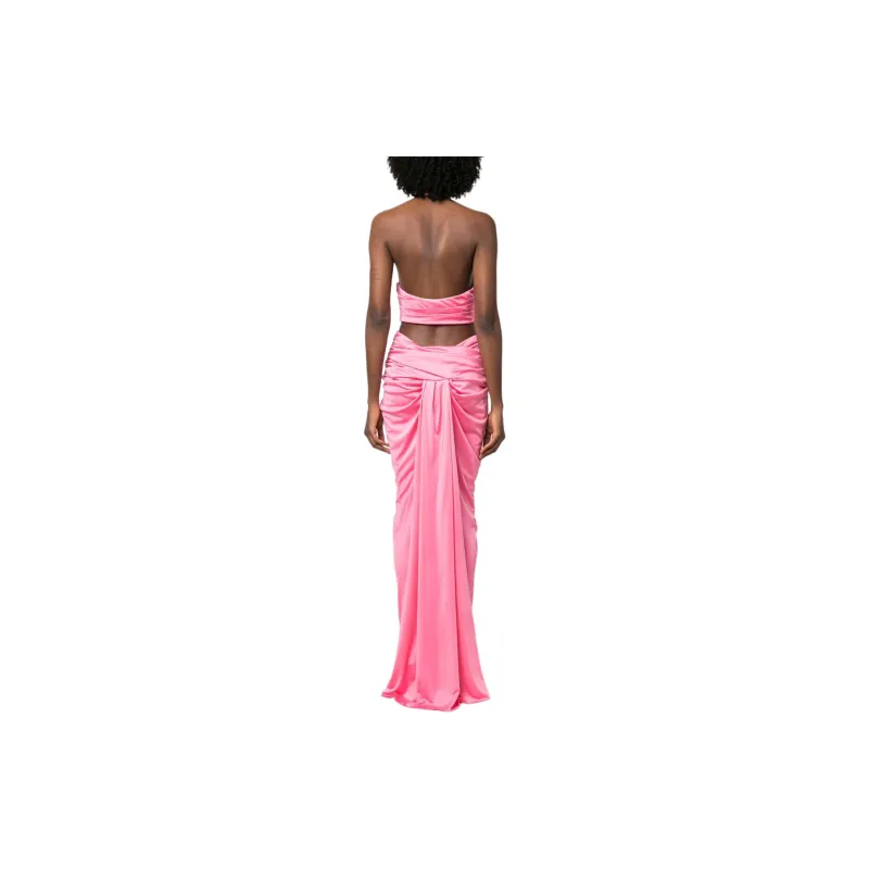 MOSCHINO Draped Halterneck Maxi Dress-3