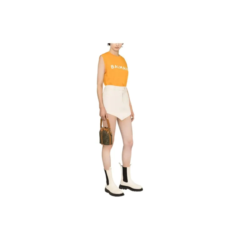 BALMAIN T-Shirts Women's Carrot Orange-3
